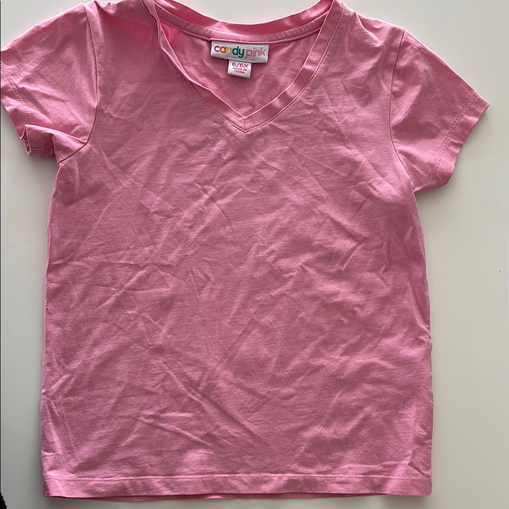 Kids V-Neck Shirt - Pink